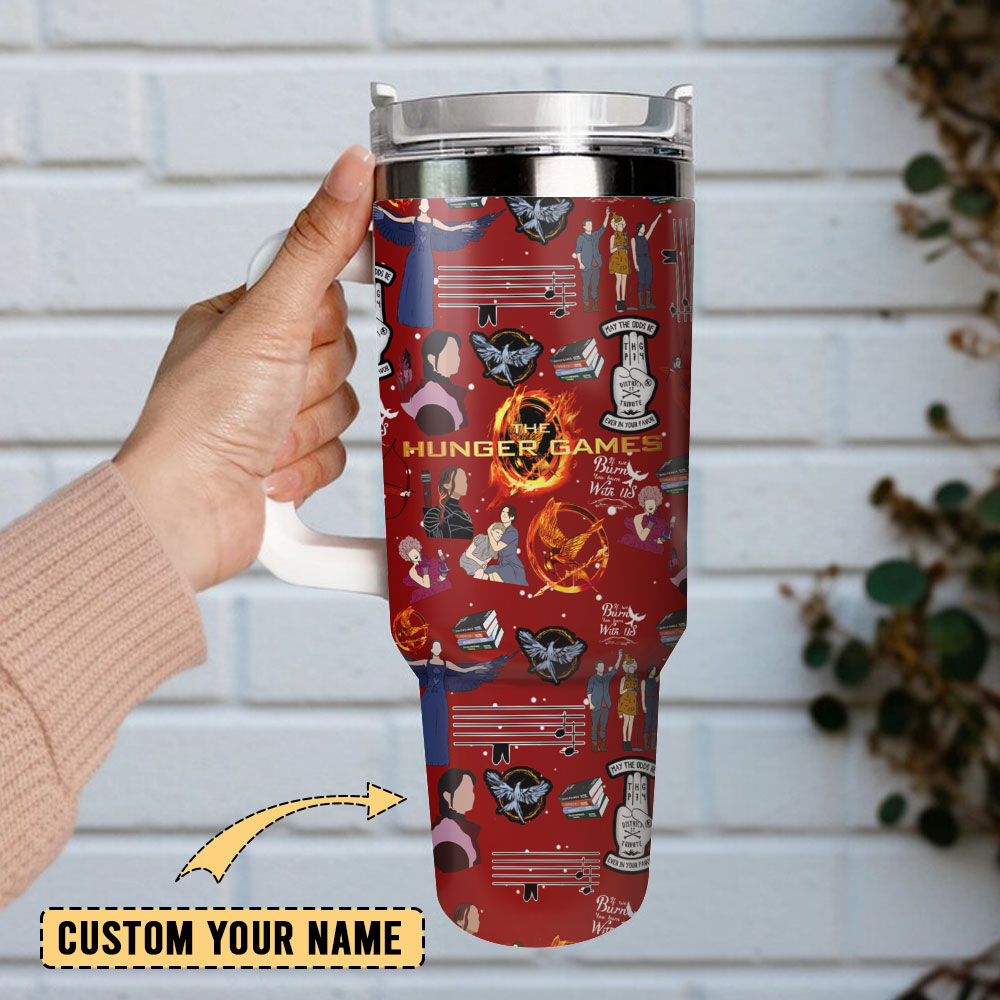 The Hunger Games TV Series Adventure Film Custom 30oz or 40oz Quencher Stainless Steel Tumbler With Handle, Best Gift Idea NVA, Best Gift Idea NVA