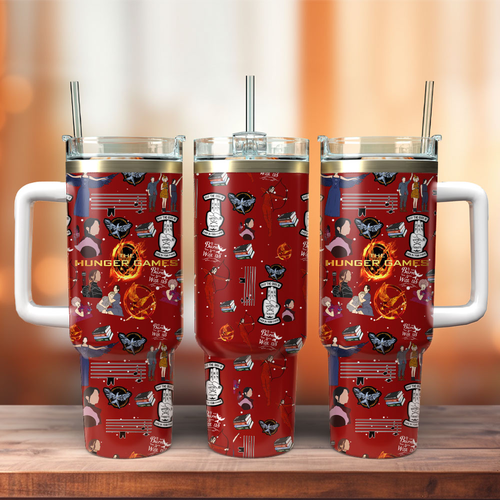 The Hunger Games TV Series Adventure Film Custom 30oz or 40oz Quencher Stainless Steel Tumbler With Handle, Best Gift Idea NVA, Best Gift Idea NVA