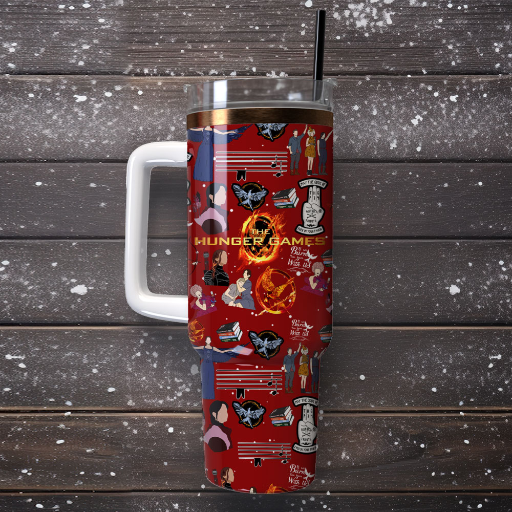 The Hunger Games TV Series Adventure Film Custom 30oz or 40oz Quencher Stainless Steel Tumbler With Handle, Best Gift Idea NVA, Best Gift Idea NVA
