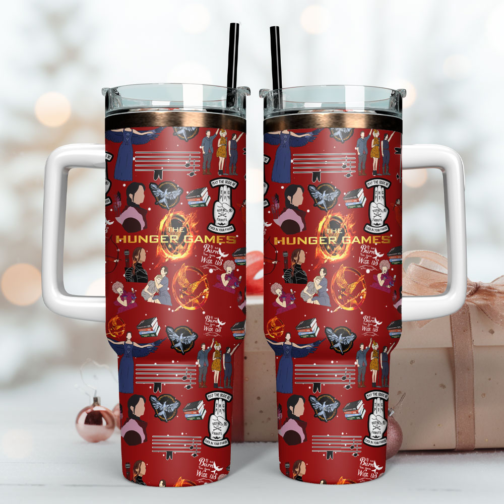 The Hunger Games TV Series Adventure Film Custom 30oz or 40oz Quencher Stainless Steel Tumbler With Handle, Best Gift Idea NVA, Best Gift Idea NVA