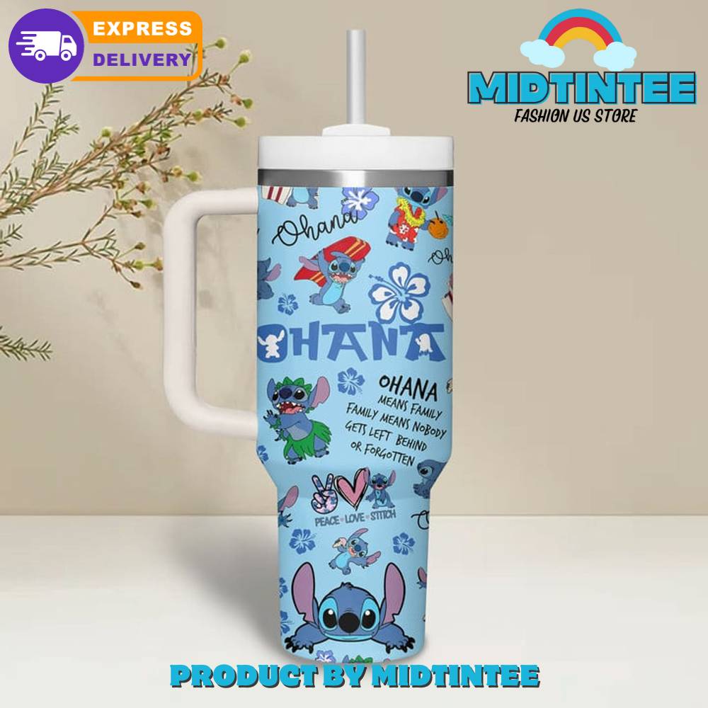 Stitch Summer Ohana Means Family Gift for her,him, Birthday Xmas Halloween Gift 30oz or 40oz Tumbler LN