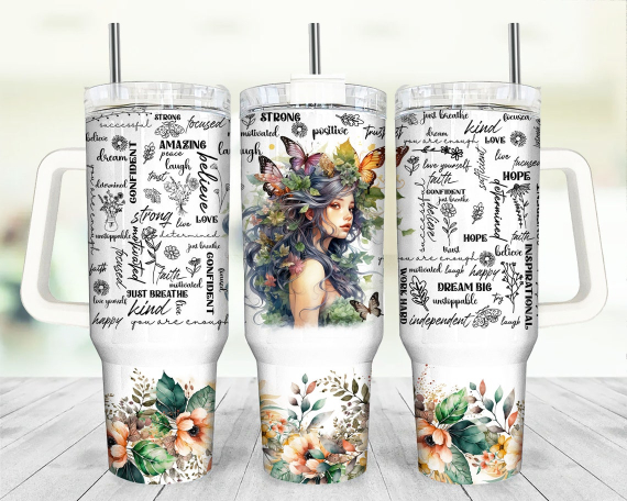 30oz or 40oz Tumbler Positive Affirmations Tumbler Gift For Her Him Birthday Gift LN