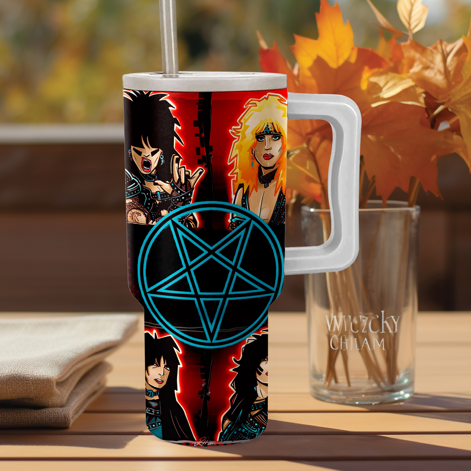 Motley Crue Band Music Custom Stanley Quencher 40oz Stainless Steel Tumbler HG With Handle