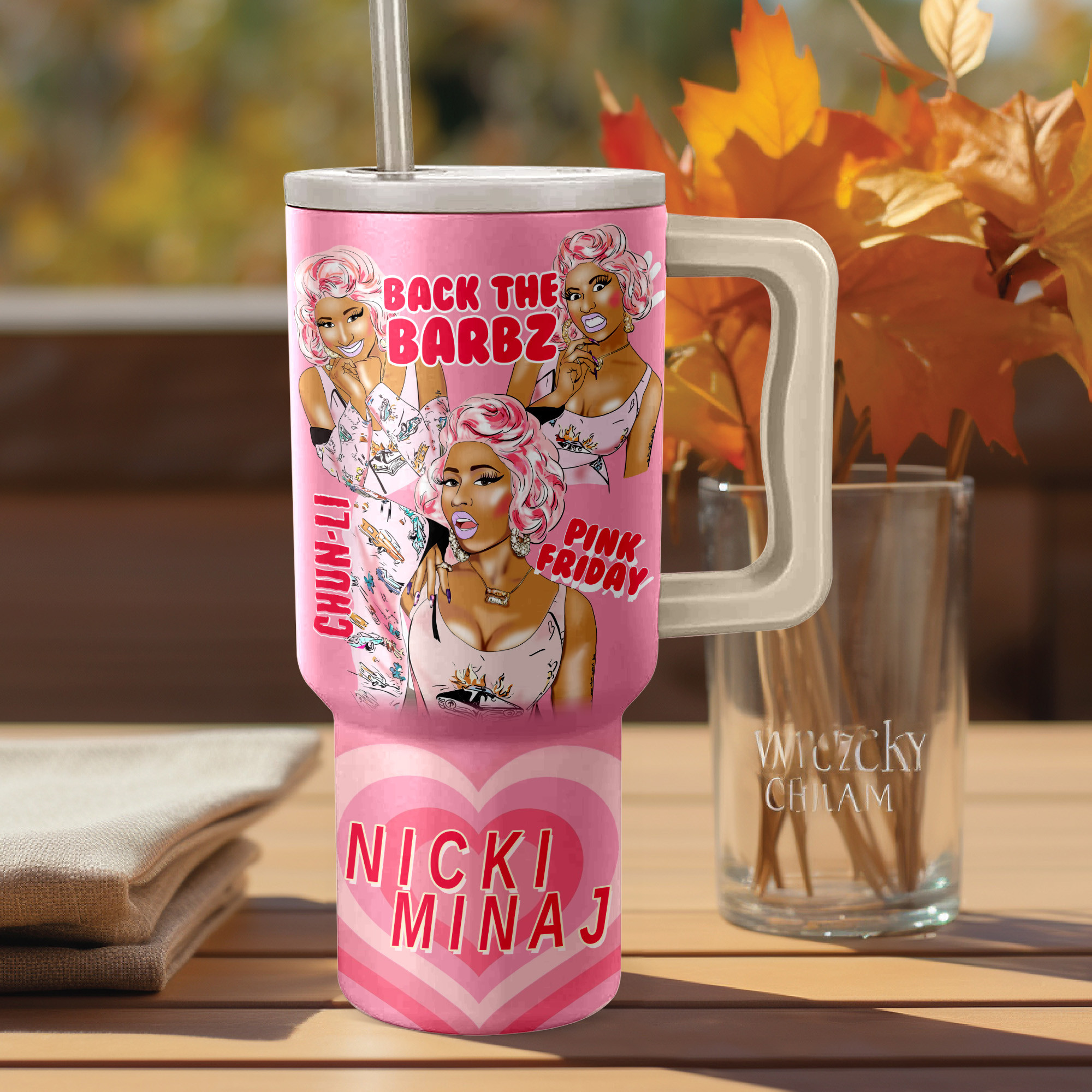 Nicki Minaj Music Custom Stanley Quencher 40oz Stainless Steel Tumbler HG With Handle