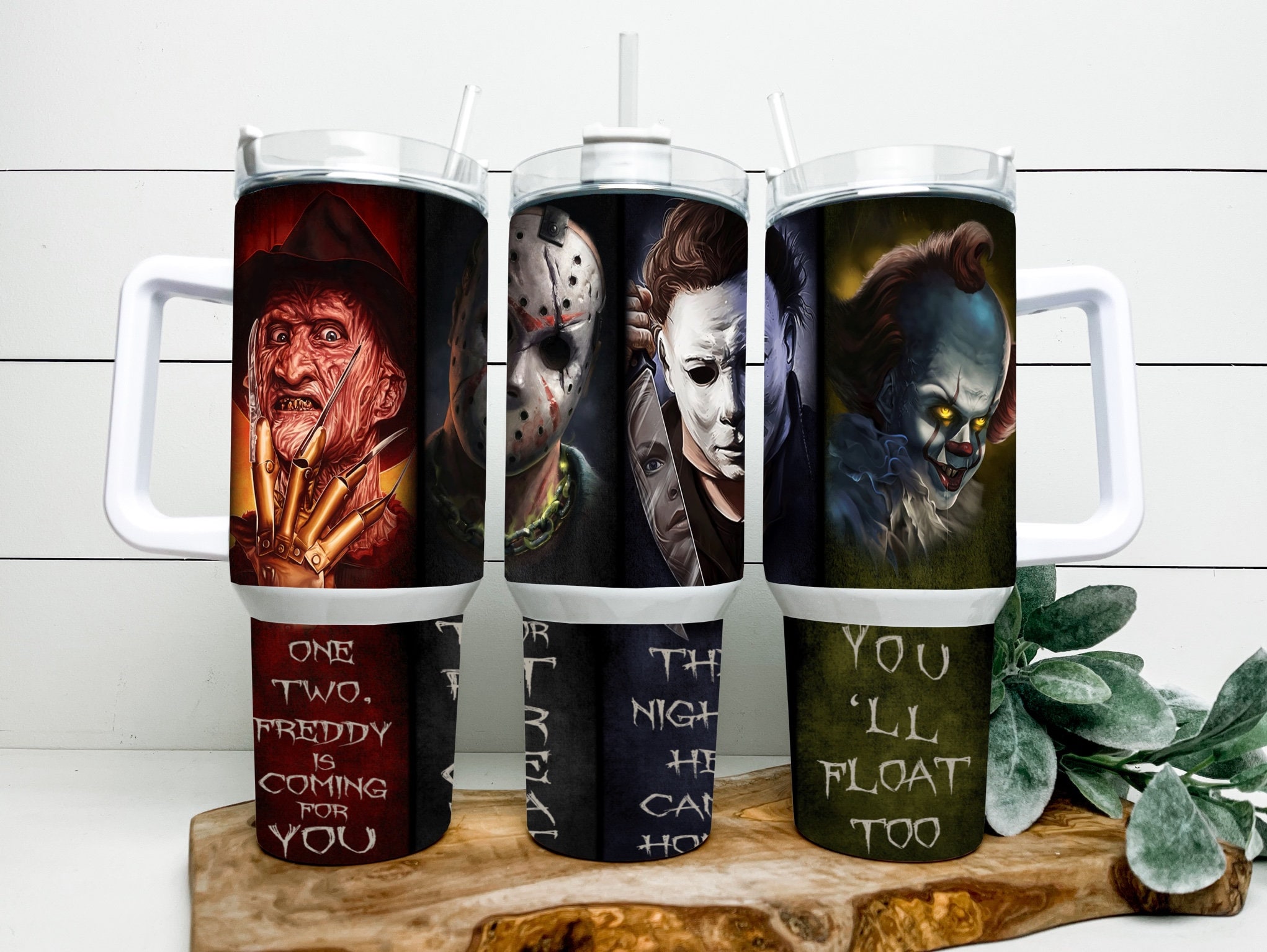 Serial Killers Horror Movies Custom Quencher 30oz or 40oz Stainless Steel Tumbler With Handle HG