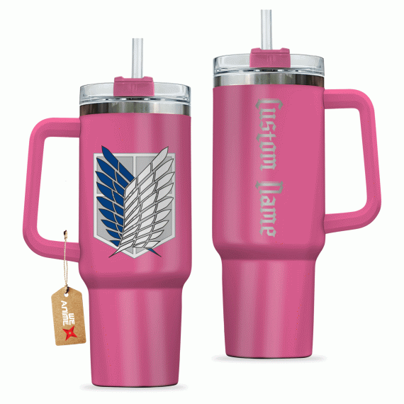30oz or 40oz Survey Corps Attack on Titan Anime Custom Quencher Stainless Steel Tumbler With Handle HG